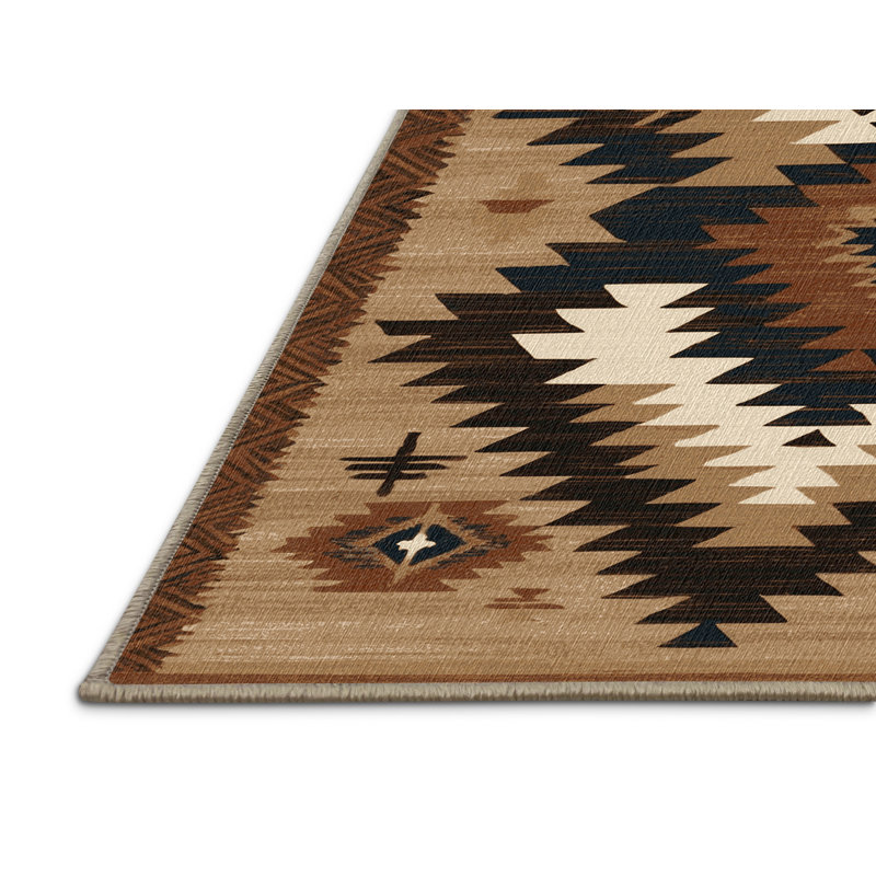  Washable Teepee Chevron Southwestern Area Rug, Rectangle 3' x 5'