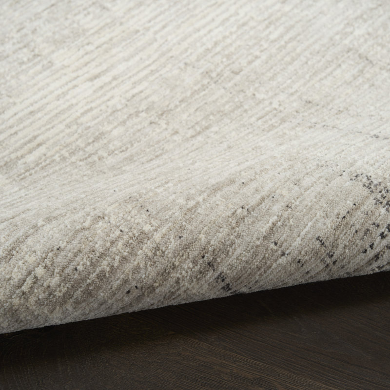 Calvin Klein CK079 Notes Ivory Charcoal Modern Indoor Rug, Rectangle 5'3" x 7'3"