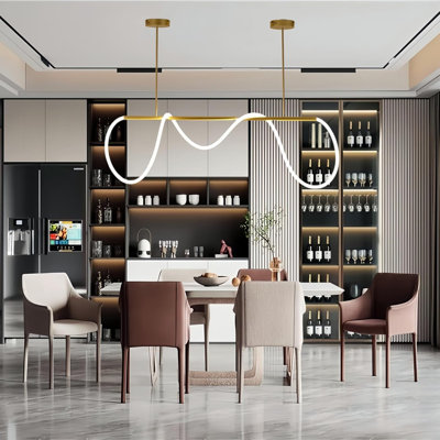 Modern Dimmable Desktop Linear Pendant Light