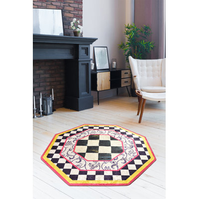 Antibacterial Round Carpet, 39.4 Inches Diameter, 100% Polyester, 0.2 Inches Pile Height | Non-Slip Underside, Machine Washable | Perfect for Living Room, Bedroom, and Playroom, Soft and Durable Design