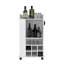 Chariot-bar avec 6 porte-bouteilles et roulettes intégrés, blanc-74344350