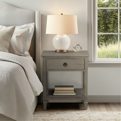 Bedside Table Reclaimed Grey