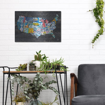 " USA License Plate Map " by Britt Hallowell