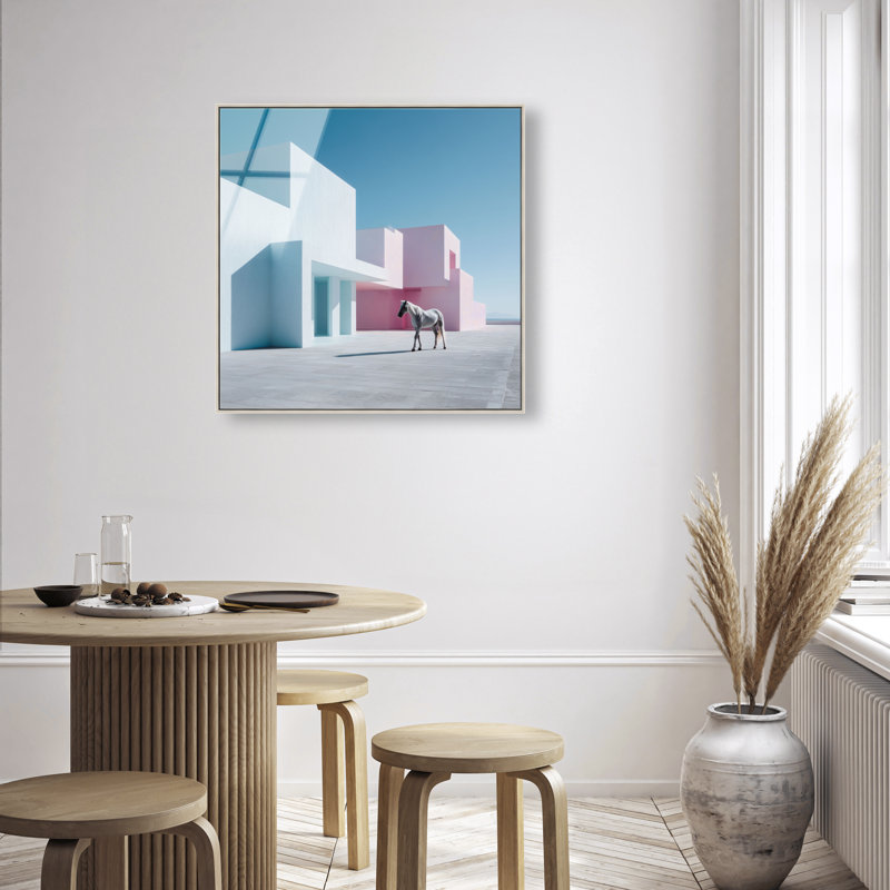 Minimalist Fortress High-Gloss Frameless Acrylic Glass Wall Art Animals Print by Oliver Gal, Ready to Hang, 12 x 12