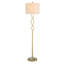 Lampe sur pied Glam Crystal Gold avec éclairage à 3 voies, abat-jour en lin pour la décoration de l'espace de vie (ampoule non incluse)