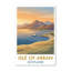 Isle Of Arran, Scotland - Romantic Travel Poster Of Mountains, Coast And Ferry. Giclee Print On Wrapped Canvas. Wall Art, Home Decor - Natural Landmarks, Scotland - Wrapped Canvas Print-1875615012