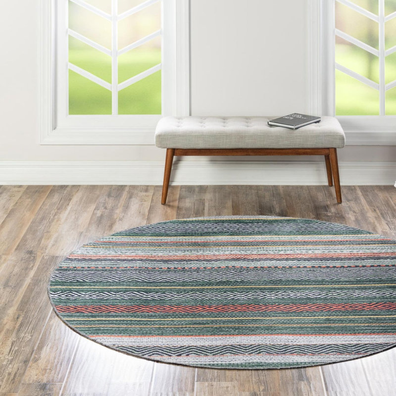 Tapis lavable Noelani Dakota Fields Yara, Rond 6 pi