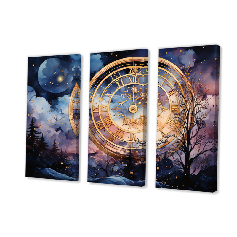 Astrologie étoilée oracle II - ensemble d'art mural astrologie, H 28 po x l 36 po x P 1 po