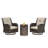 3-Piece Wicker Outdoor Seating Group with Fire Pit-1022730458