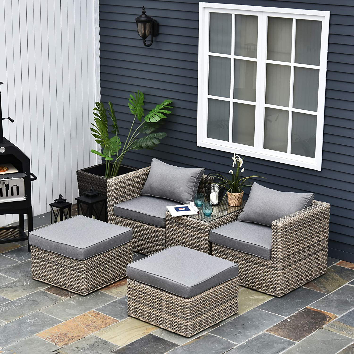2 seater rattan conversation set hotsell