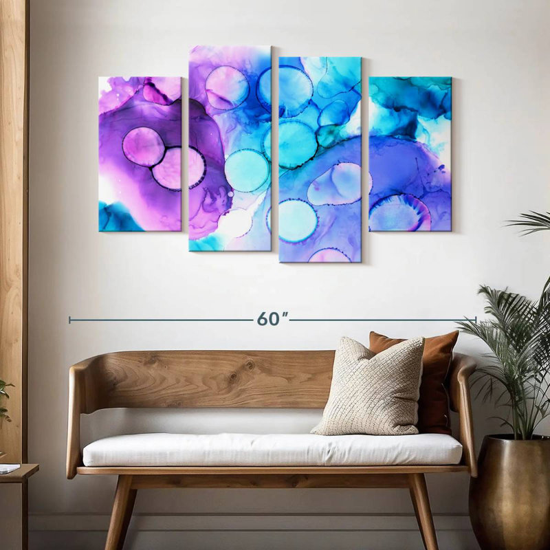 Color Blots Abstract, 32" H x 52" W