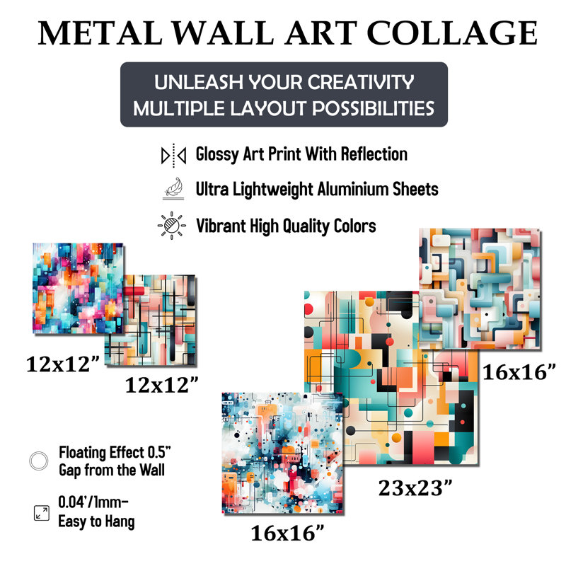 Daeonna - ensemble d'art mural géométrique de 5
