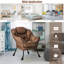Fauteuil à oreilles capitonné de 29,5 po de large Khloeann