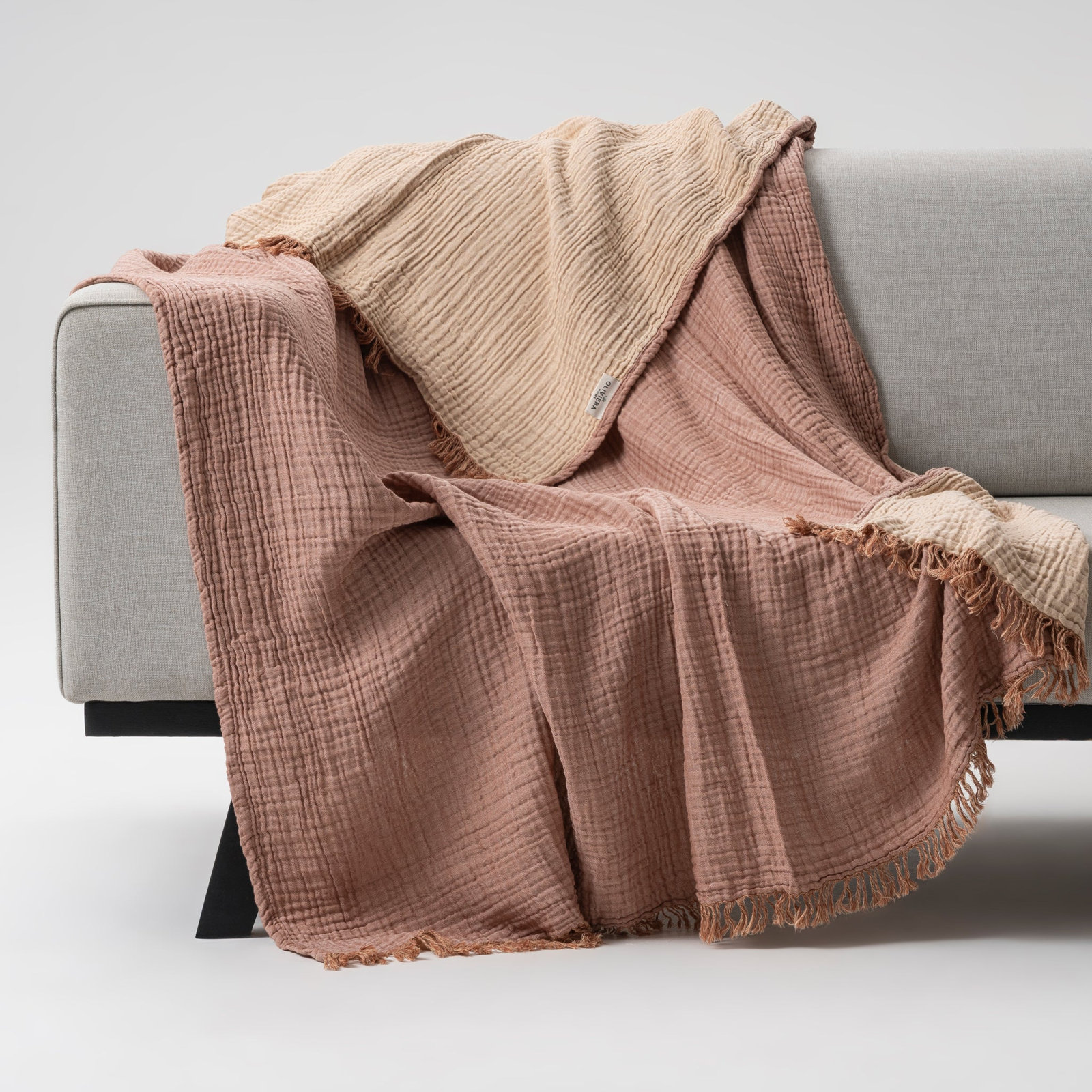 Soho Supersoft 4-Layer Cotton Gauze Throw, Brown