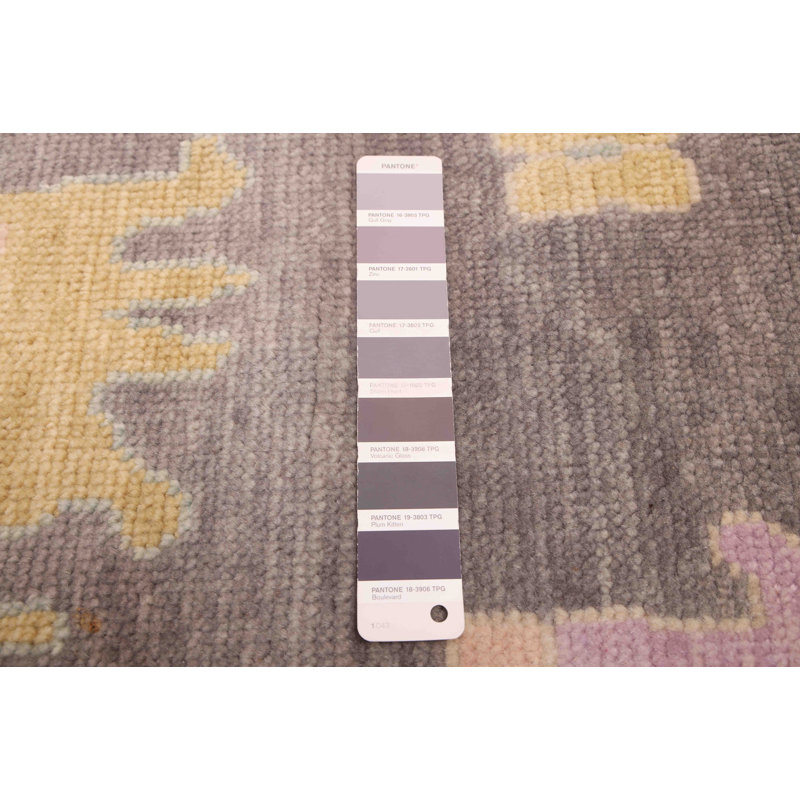 Tapis moderne gris anthracite Oushak 9 pi 9 po x 13 pi 10 po