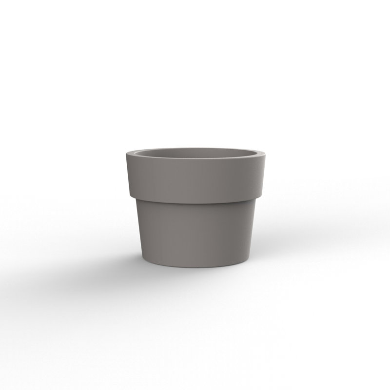Pot à fleurs en plastique Vasso, Taupe, H 14,75 po x l 19,75 po x P 19,75 po