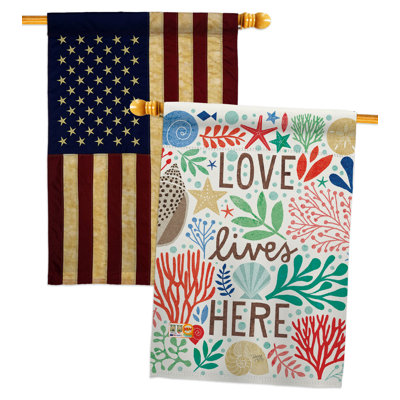 Drapeau de maison en polyester à 2 côtés 40 x 28 po