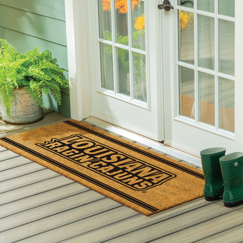 Très grand tapis couleur coco de Louisiana at Lafayette University, 60 po x 24 po