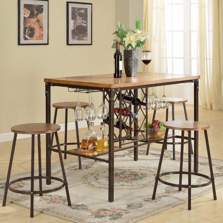 Ensemble de table de pub de 5 pièces Cyrus