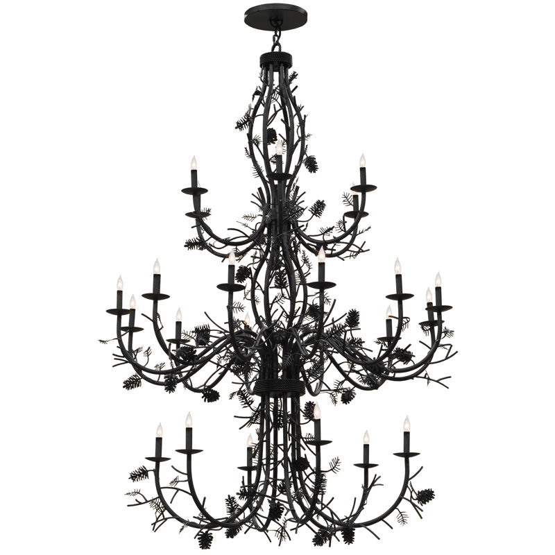 Lustre 60 lumières l 24 po Pinecone