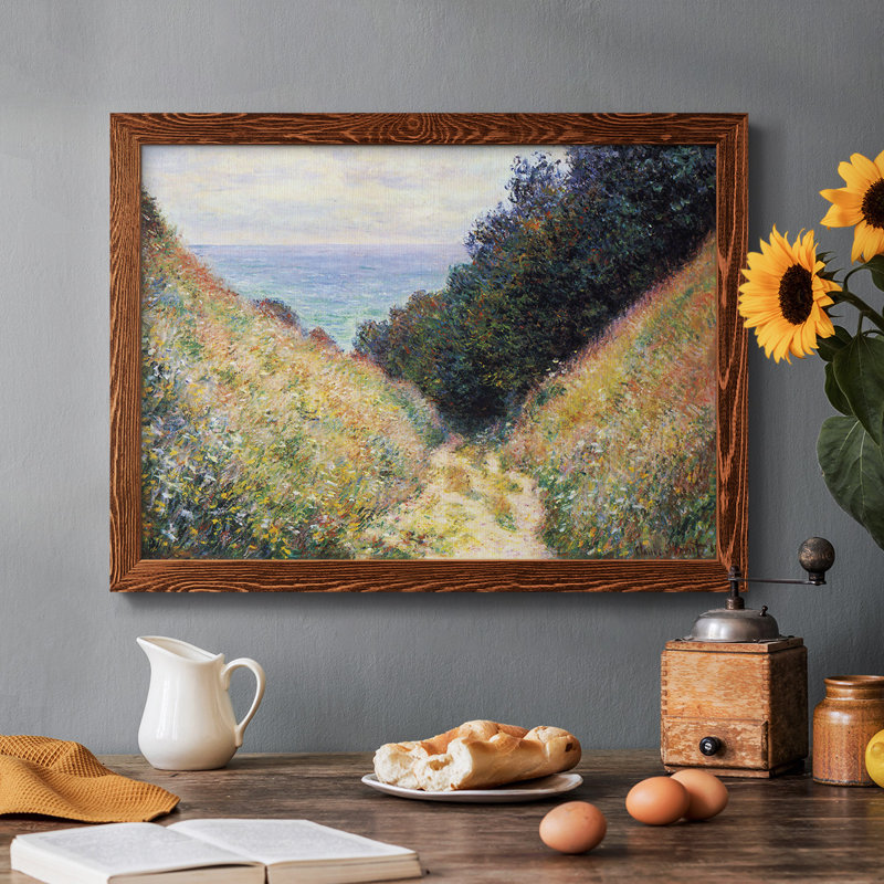 «Pourville # 1» par Monet, reproduction d'art sur toile, Cadre érable, H 22 po x l 32 po x P 1,5 po