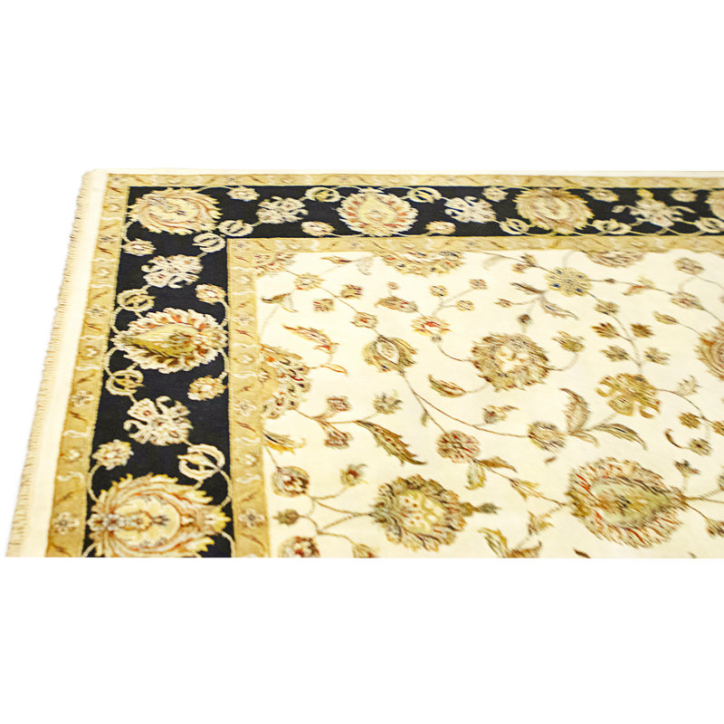 Handmade Silk and Wool Area Rug