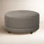 Kayla 37'' Wide Round Geometric Cocktail Ottoman-1198001524