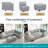Soneson Hunsicker 116.6'' Large Modular Variable Sectional Upholstered Sleeper Couch Storage Sofa Bed-9 Piece-1557984033