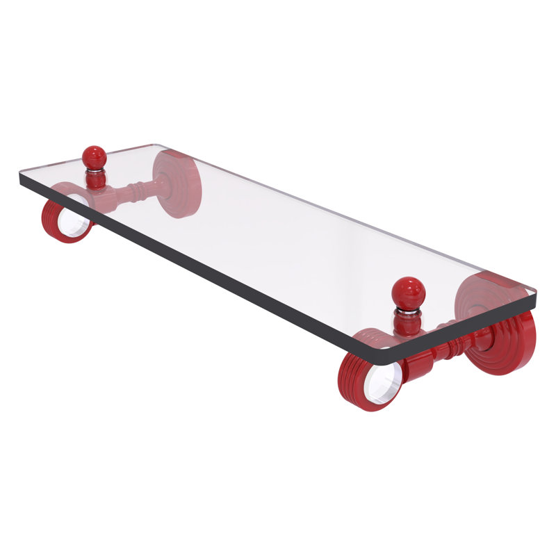 Tablette flottante Pacific Grove, H 3,2 po x l 16 po x P 5,1 po, Rouge pompier
