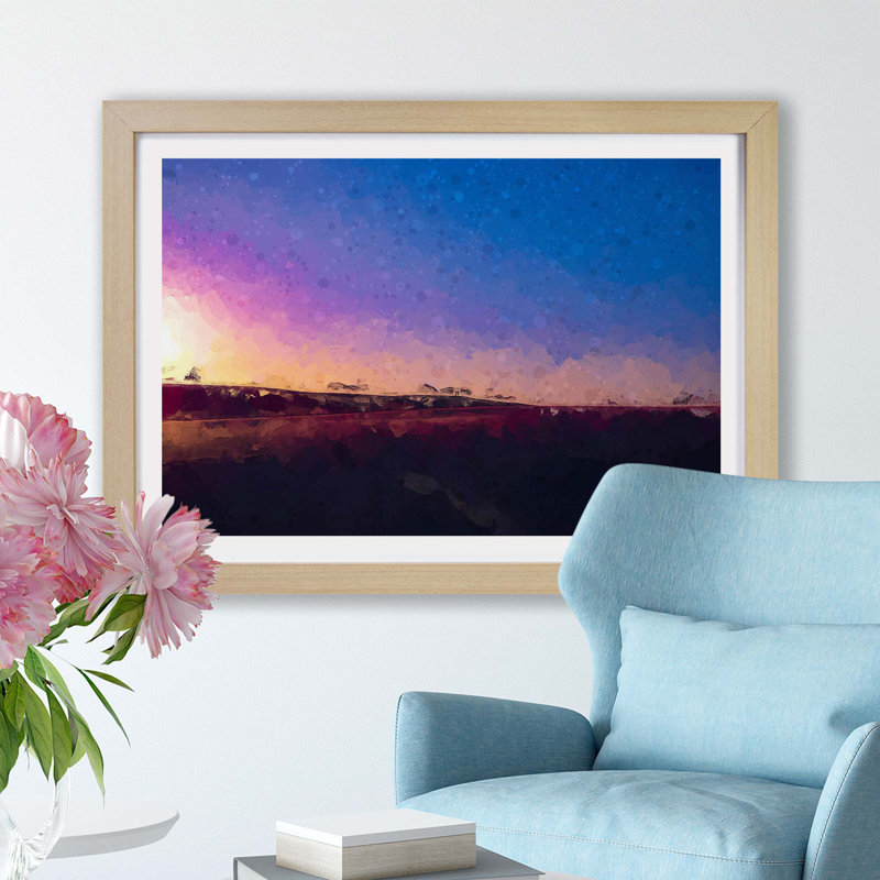 Sand Dunes in Australia - Framed Print, 45cm H x 63cm W x 2cm D, Oak