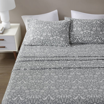 , Ensemble de literie pour très grand lit, imprimé sauge d'hiver 100% coton
