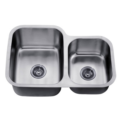 30" L x 20.88" W Under Mount Double Bowl 304 Stainless Steel Kitchen Sink