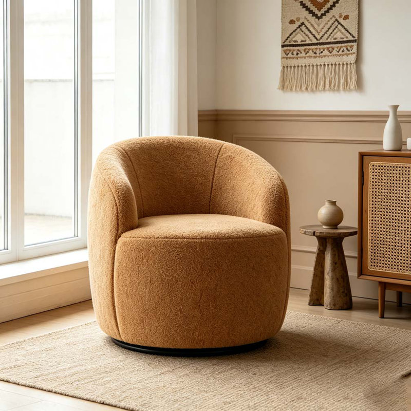 Fauteuil demi-tonneau avec fauteuil Teddy, Kaki