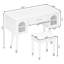 Ensemble de coiffeuse et coiffeuse Elegant Vanity-520839375