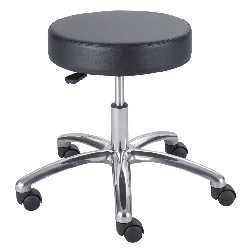 Tabouret de laboratoire à hauteur ajustable avec roulettes, Non inclus