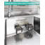 Porte-éponge pour évier de cuisine - Organisateur d'évier de cuisine sans perceuse, acier inoxydable 304 antirouille, nickel brossé, porte-serviette et brosse, conception peu encombrante