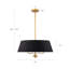 Lustre tambour 4 lumières moderne noir et or