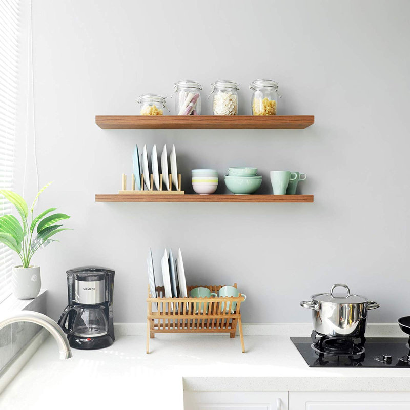 Himmelmann Floating Shelf, 0.6" H x 31.5" W x 7.9" D, Bamboo