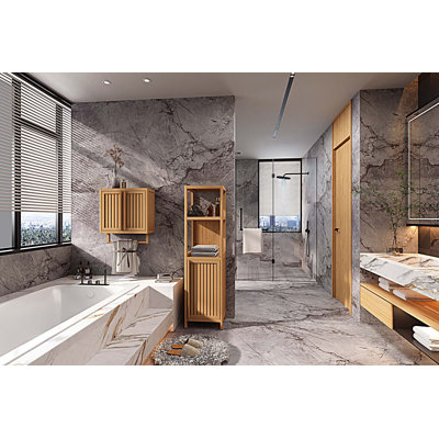 Multi-Functional Bamboo Storage Cabinet Furniture for Bathroom Living Room