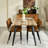 Shivani 5-Piece Modern Dining Set With Rectangular Wood Grain Table And 4 Upholstered Dining Chairs-103976996-105927011