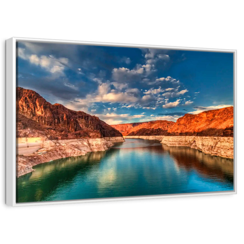Hoover Dam, Lakeside Mountain, Cadre flottant blanc, 40 po x 27 po