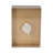 Scarbrough Decorative Box with Lid & Agate Stone Knob for Home Decor - Modern Metal Keepsake Storage Organizer for Bookshelf or Living Room - 7", Gold & White