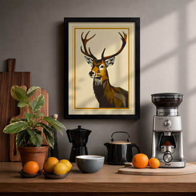 Noble Stag Vintage - Framed Print