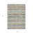 3' X 5' Beige Striped Washable Indoor Outdoor Area Rug