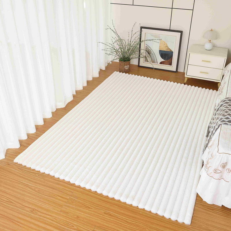 Tapis WAVE SHAGGY - 5 x 8 (5 pi 2 po x 7 pi 5 po), blanc