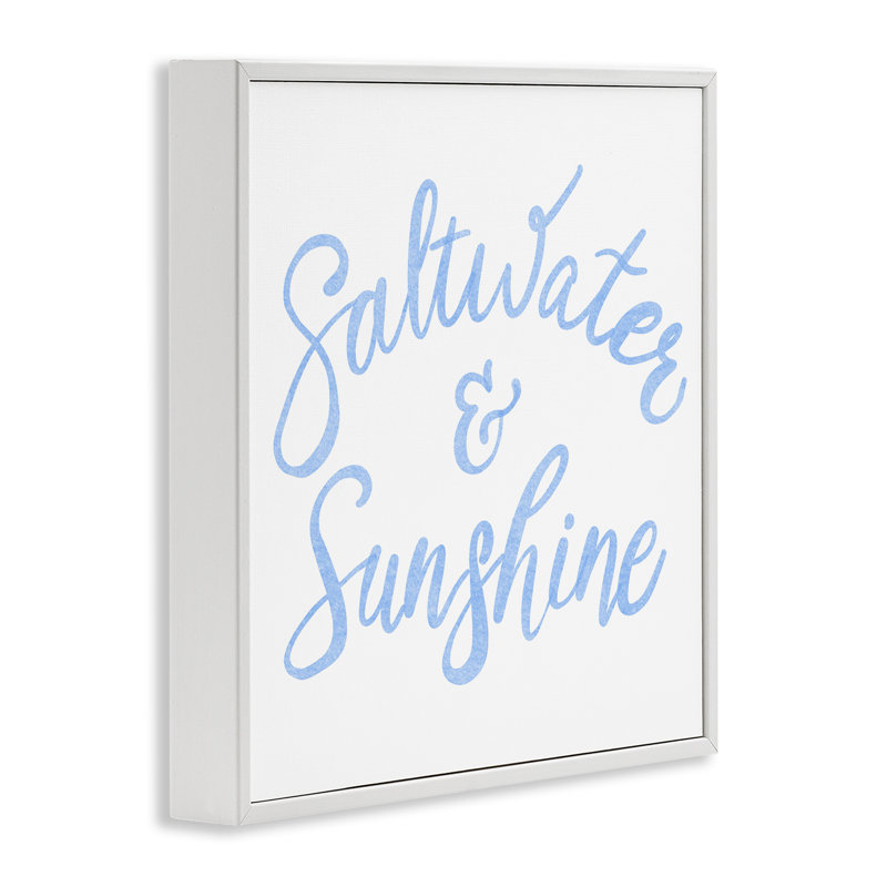 Giclée encadrée Minimal Saltwater & Sunshine, design par SunDance Group, H 17 po x l 17 po