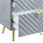 Gaines Gray High Gloss Finish Nightstand