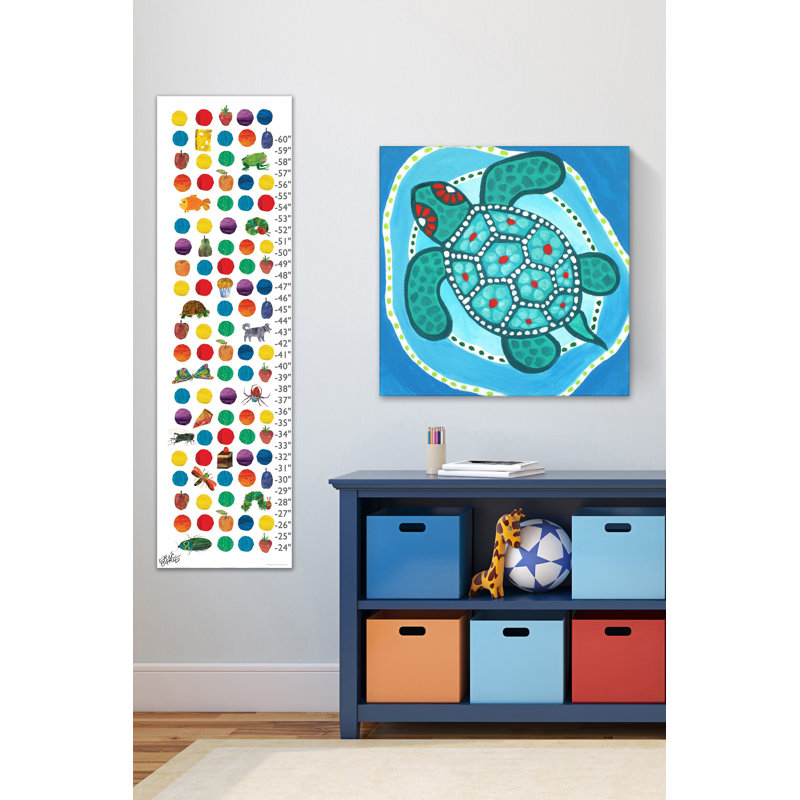 «Funky Turtle» par Nicola Joyner, reproduction sur toile tendue, 40 po x 40 po