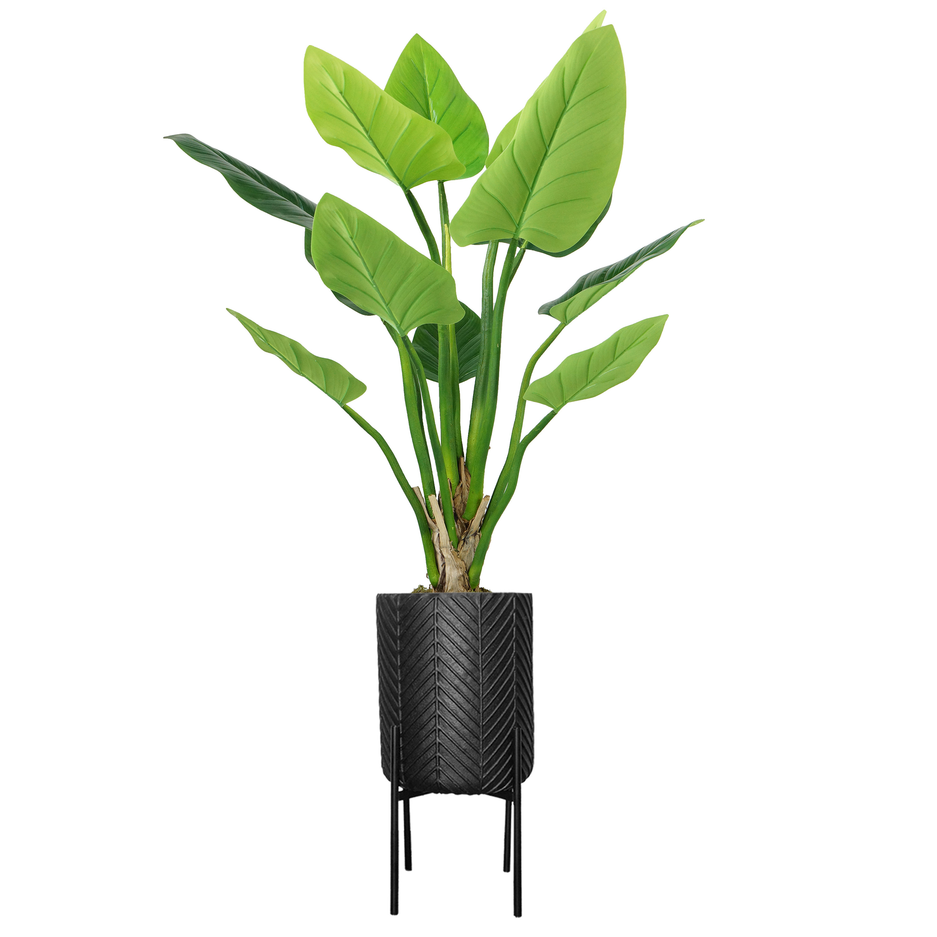 Primrue Ibarra 69.5'' Faux Philodendron Tree in Planter Wayfair
