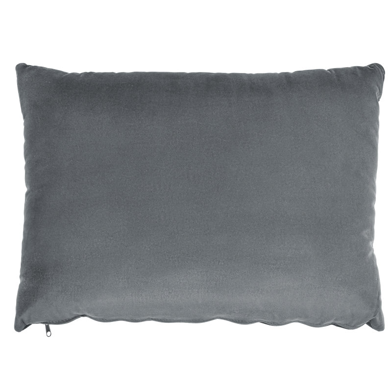 Agenore Velvet Chaise Lounge, Grey
